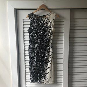 BCBGMaxAzria Black and White Geo Pattern Dress